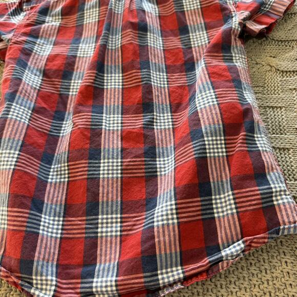 Crewcuts Short Sleeved Plaid Button Down ~ 3 - Picture 8 of 9